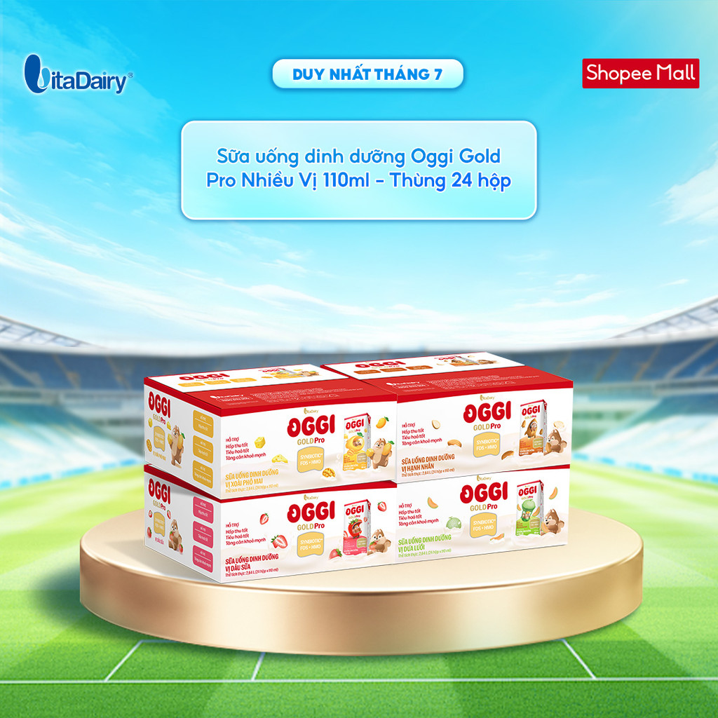 [THÙNG 24/48 HỘP] Sữa uống dinh dưỡng Oggi Gold Pro, nhiều vị - hỗ trợ tối ưu hấp thu, hỗ trợ tăng cân - Hộp 110ml/180ml