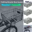 Giỏ sau xe đạp có thể gập lại CQCJ, bền bỉ với giỏ lót bên trong Giá đỡ phía sau xe đạp leo núi, Ba lô đựng xe đạp dày chắc chắn bằng kim loại dung tích lớn