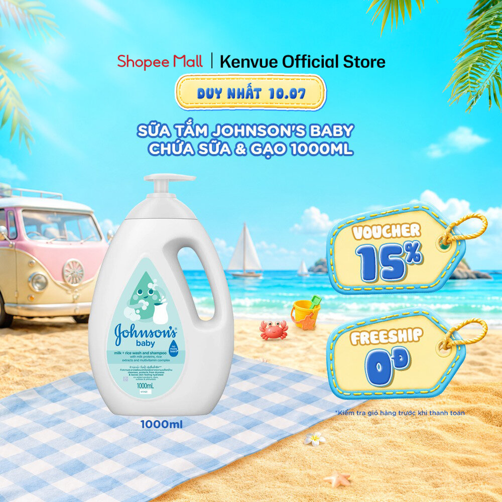 Sữa tắm Johnson's Baby chứa sữa và gạo 1000ml - 100979992