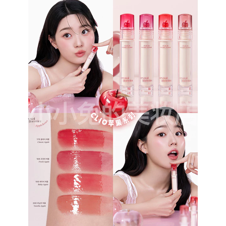 Hàn Quốc Clio Clio Sản phẩm mới Apple Series Crystal Lip Glazer 17 Gương màu mới 19 Glass Lip 20 Water Gloss Nữ