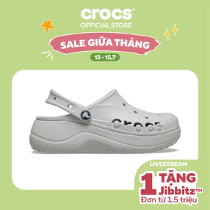 Giày Clog Nữ Crocs Baya Platform - Pearl - 208186-101