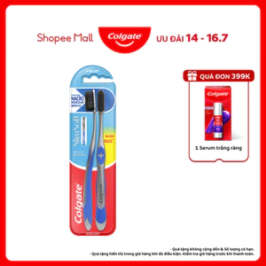 Bàn chải Colgate Slimsoft Flex Clean Charcoal nguyên khối than hoạt tính kháng khuẩn