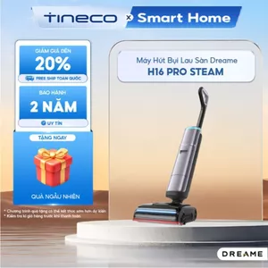 Máy hút bụi lau nhà cầm tay Dreame H16 Pro Steam - Lực hút 28.000Pa - TangleCut™ chống rối tóc - Lau sàn 2 mức nhiệt