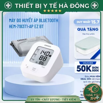 (Dòng mới 2026) Máy Đo Huyết Áp Bluetooth OMRON EZ BT HEM-7183T1-AP - Không kèm Adapter - Bảo hành 5 năm