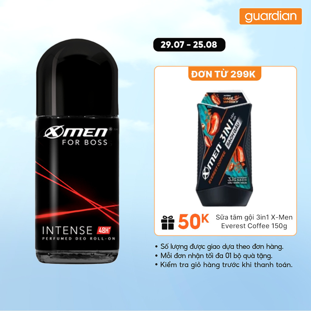 Lăn Khử Mùi X-Men For Boss Intense Perfumed Deo Roll-On Luxury Sang Trọng Tinh Tế 50Ml