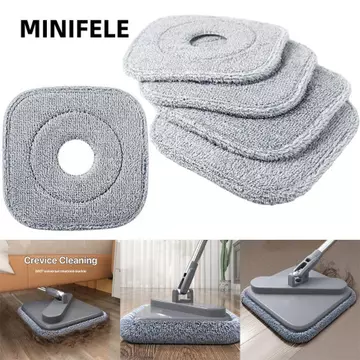 MINIFELE 1 Cây lau nhà tự giặt, Cây lau nhà vệ sinh gia đình có thể giặt được Thay thế vải, Cây lau nhà xoay 360 thời trang Tấm lau nhà cho cây lau nhà M16