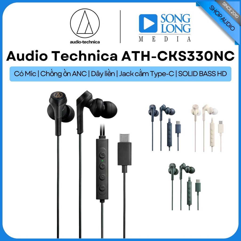 Tai nghe Audio Technica ATH-CKS330NC -  Hàng Chính Hãng - Songlongmedia