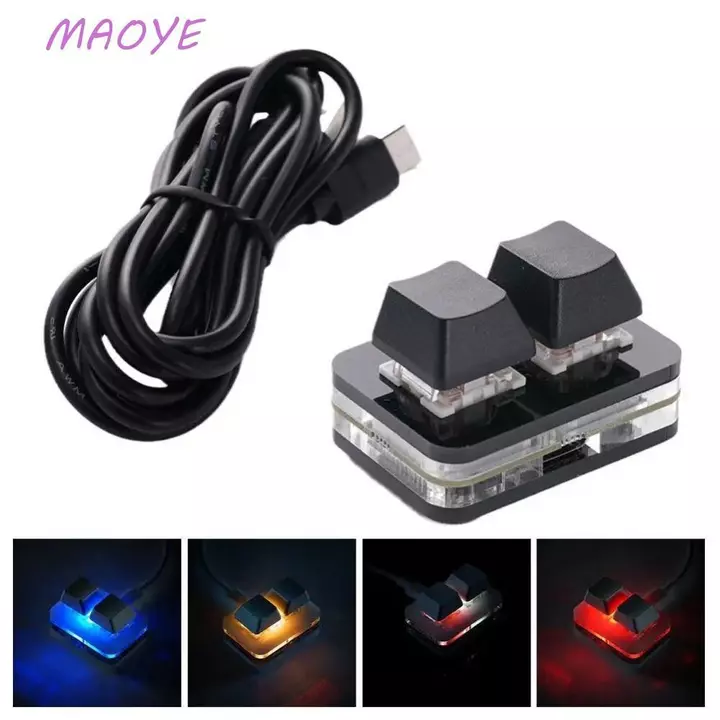 CỬAAHÀNG Sao chép Bàn phím, Bàn phím mini 2 phím mini Acrylic tùy chỉnh, Bàn phím trao đổi nóng Phím cơ Công tắc đỏ 2 phím Bàn phím mini Văn phòng