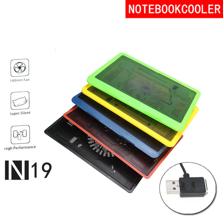 N19 Laptop Đế Tản Nhiệt 40 / 47cm Đa Năng Quạt Lớn Tản Nhiệt Dạ Quang Đế Làm Mát Đệm
