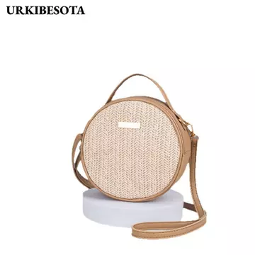 Women's Minimalist Woven Straw Bag