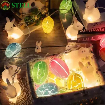 Đèn dây Phục sinh STELL, Đèn LED trắng ấm áp Đèn cổ tích trứng Phục sinh, Đèn xung quanh Đèn dây trang trí không khí Đèn trang trí Đèn trang trí nứt trứng Đèn LED dự tiệc tại nhà