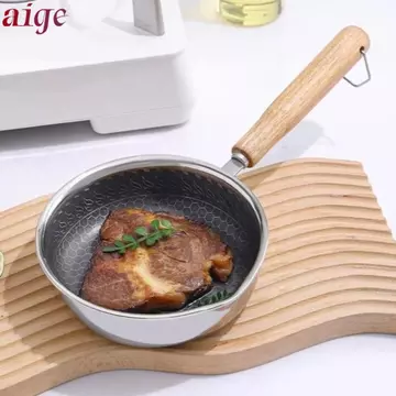 Chảo chống dính AIGE, Chảo chiên bề mặt chống dính bằng thép không gỉ, Chảo chiên đa năng Chảo chống dính Cắm trại ngoài trời