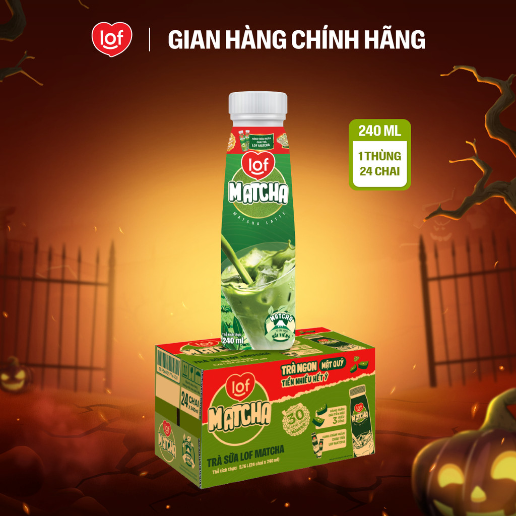 Trà sữa Lof Matcha thùng 24 chai x 240ml