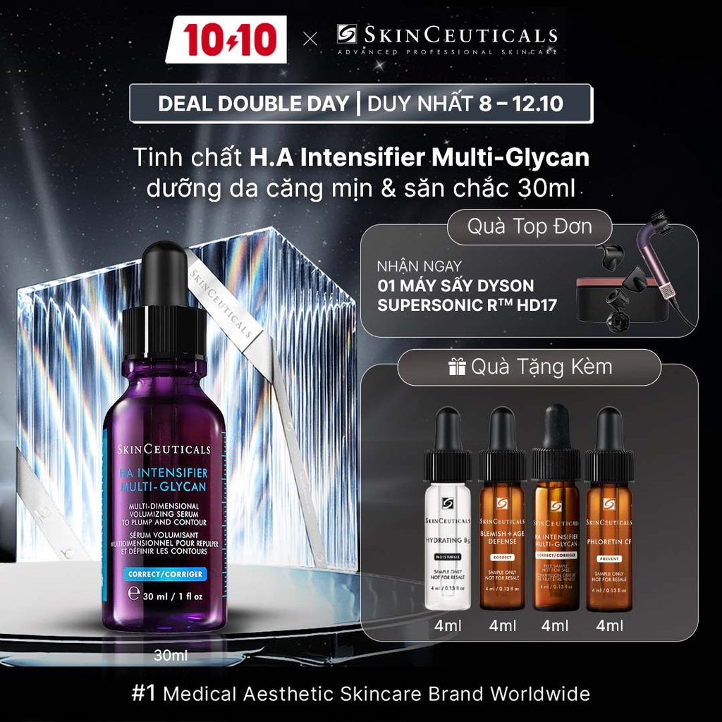 Tinh chất chuyên biệt Skinceuticals H.A. Intensifier Multi-Glycan hỗ trợ tăng cường hàm lượng Hyaluronic Acid trong da, 