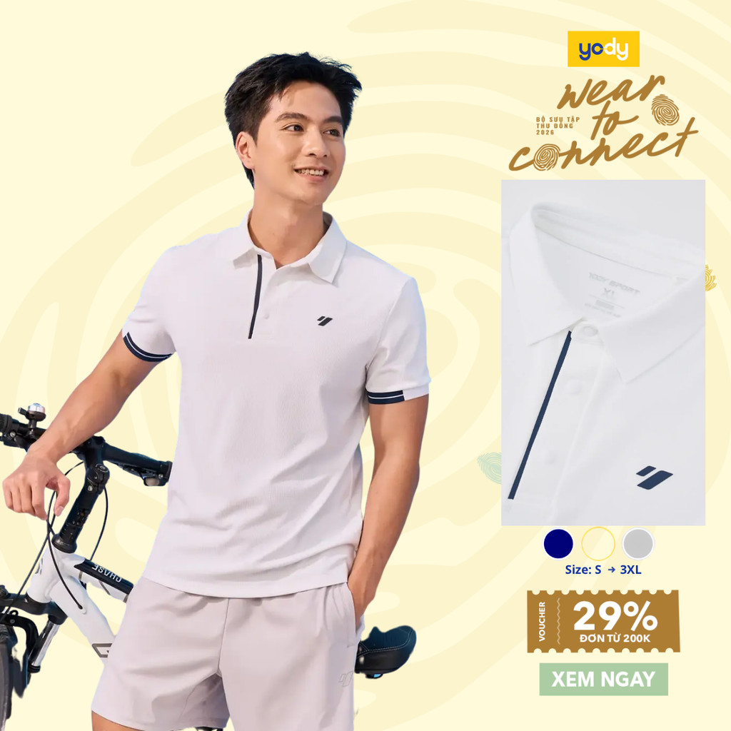 Áo Polo Nam Yody Thể Thao Waffle Phối Nẹp MAPO26A017