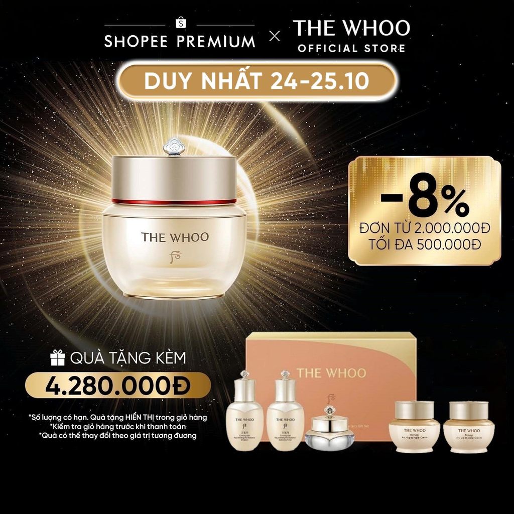 [THE WHOO OFFICIAL] Kem dưỡng tự nhuận tái sinh da The Whoo Bichup Anti-aging Repair Cream 50ml