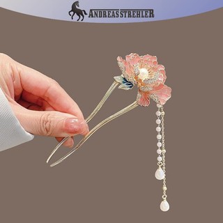 Onetimingfine sel Hanfu Tóc Đũa Mũ Nón Hình Chữ U Hoa Ngọc Trai Kẹp Tóc Phụ Kiện Tóc Phong Cách Trung Hoa Tóc Dính Đảng VN