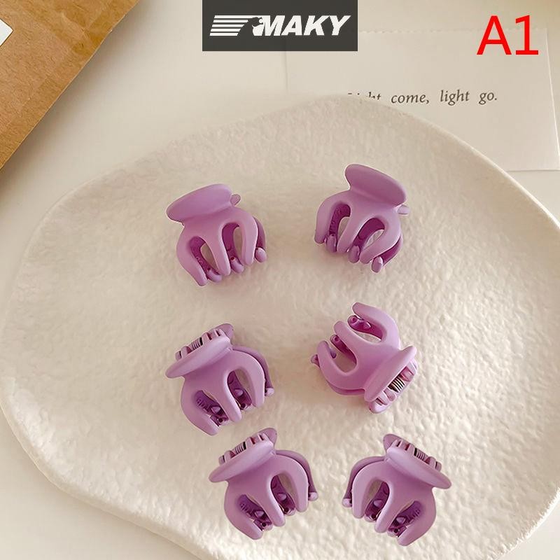Newwellknownepic 6 Chiếc Đơn Giản Acrylic Đen Nhỏ Lấy Kẹp Công Chúa Nổ Tóc Gãy Hoa Bên Mũ Đội Đầu Phụ Kiện Nữ VN