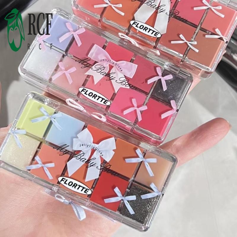 Bảng Phấn Môi Flortte #10 - Son bóng dưỡng ẩm làm sáng da đông lạnh