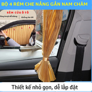 Bộ 4 Rèm Che Nắng Xe Ô Tô ,Rèm Vải Che Nắng Ô Tô ( có dây buộc)