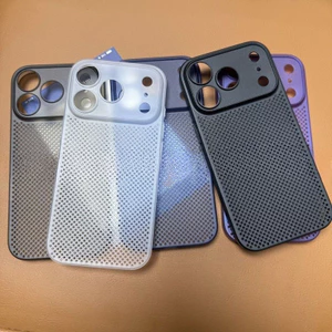 Tản Nhiệt Thoáng Khí Làm Mát Ốp lưng Apple iPhone 17 Pro Max Màu Trơn Rỗng Ốp Lưng Cho iPhone 17ProMax 17Pro Ốp lưng PC Bìa Cứng