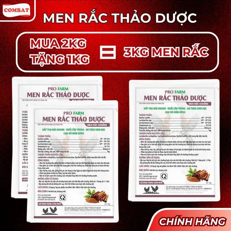 (Mua 2 Tặng 1 - Mua 3 Tặng 2) Men Rắc Chuồng - An toàn sinh học, hấp thụ mùi nhanh, đuổi côn trùng