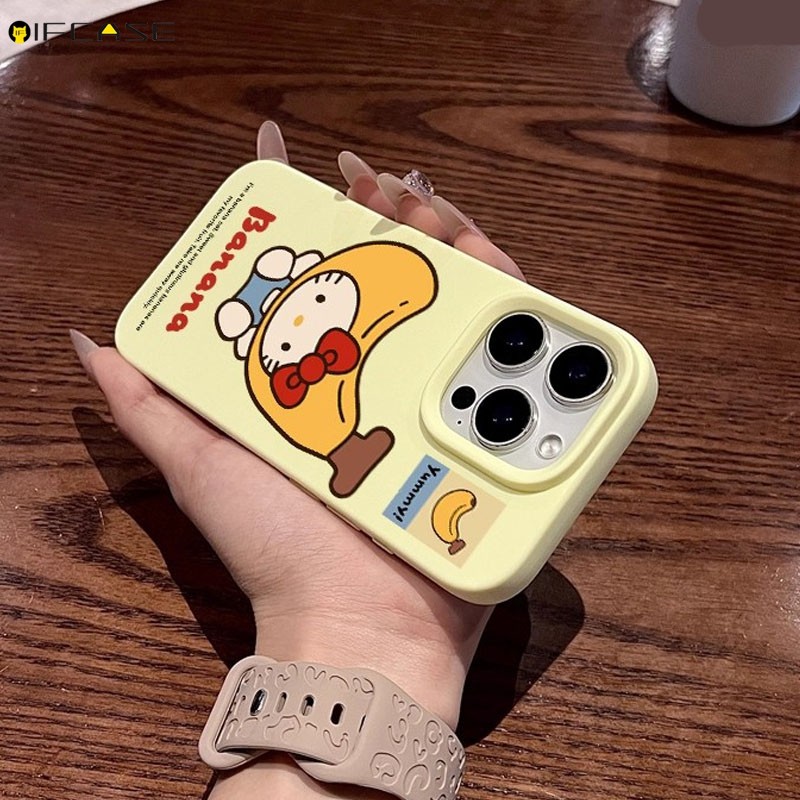 Dành Cho Redmi Note 15 14 13 12 Turbo 12R 12T Pro Plus RedmiNote15 RedmiNote14 Vỏ Điện Thoại Chuối Dễ Thương Hello Kitty Mèo Hoạt Hình Vui Nhộn Màu Kẹo Màu Vàng Vỏ Mềm