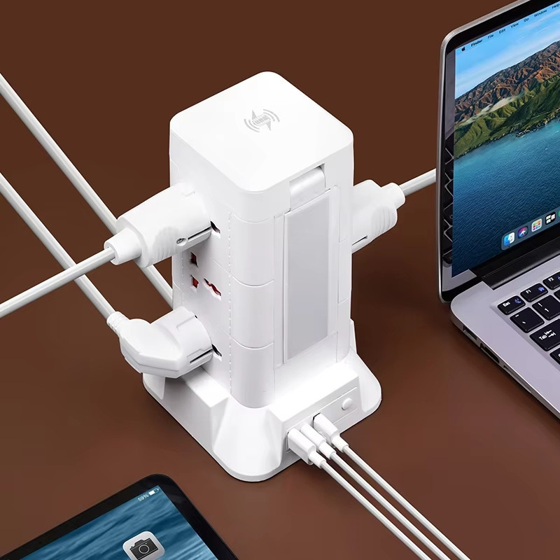 Ổ Cắm Đa Năng Dạng Tháp - Tiết Kiệm Không Gian - Có Cổng USB