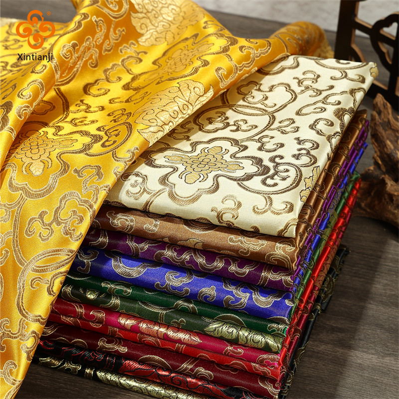 Mới Trung Quốc Cổ Điển In Hoa Vải Lanh Nhìn Vải Cotton Dày Vải Lanh Chất Liệu Cho Sofa Đệm Gối Đầu Giường Mềm Cứng Gói Bọc Vải TJ4371