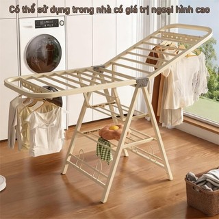 Giá phơi quần áo cao cấp, giá treo quần áo có thể gấp, làm từ kim loại chắc chắn, phù hợp cho cả nội thất và ngoại thất