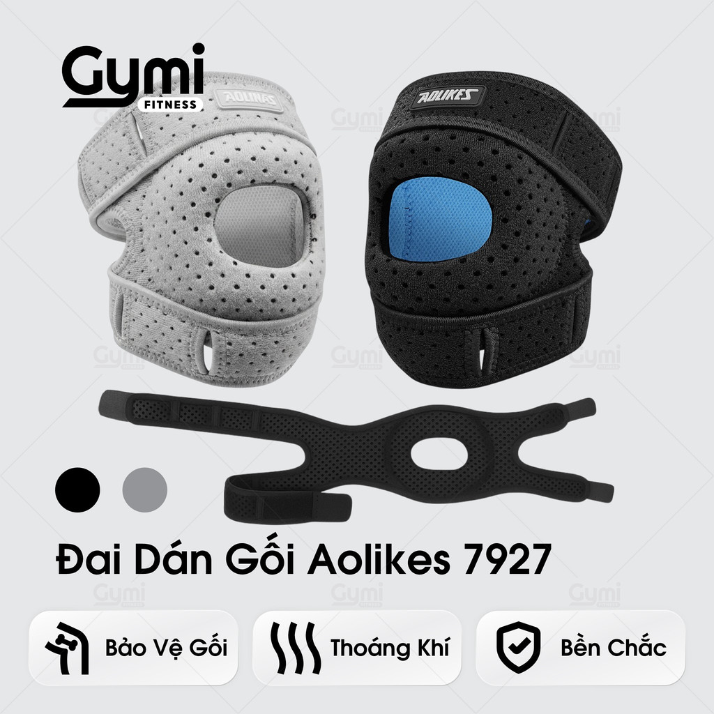 [1 Chiếc] Đai Bảo Vệ Đầu Gối Aolikes 7927 - Có Thể Điều Chỉnh, Giảm Áp Lực Khi Tập Luyện - AL7927