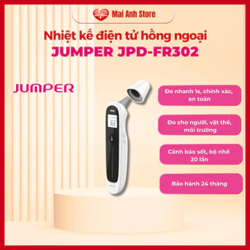 Nhiệt kế điện tử, nhiệt kế hồng ngoại đo trán và tai JUMPER JPD-FR302 không tiếp xúc BH 2 năm