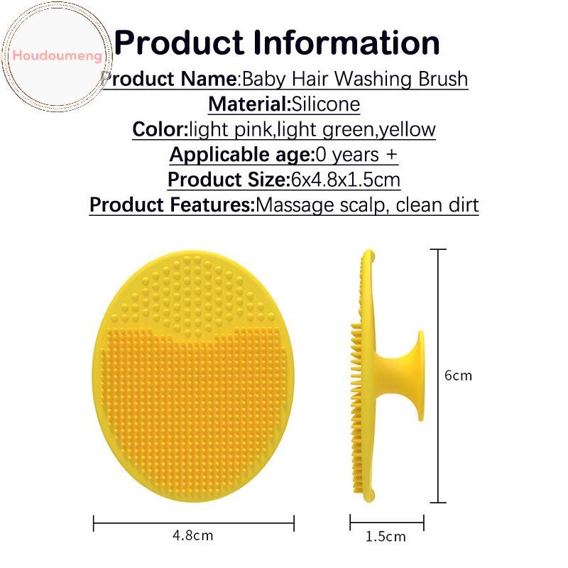 Hodou Silicone Dầu Gội Bàn Chải Cho Bé Sơ Sinh Tắm Silicon Mềm Trẻ Em Trẻ Em Tắm Bàn Chải Rửa Tóc Massage Bàn Chải Tắm VN