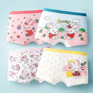 Bộ QuầN LóT Bé GáI 4 ChiếC ThoáNg MáT Và ThoảI MáI In HọA TiếT HoạT HìNh Bộ Bé GáI
