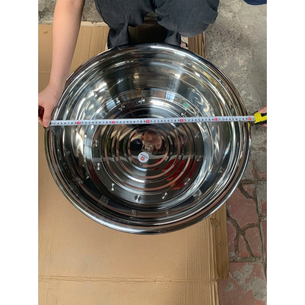 Thau inox Chậu Inox 304 SIZE TO CÓ 45CM , 50CM , 60CM , 70CM Hàng Cao Cấp Nhập Khẩu Trực Tiếp Dày Dặn, Đẹp