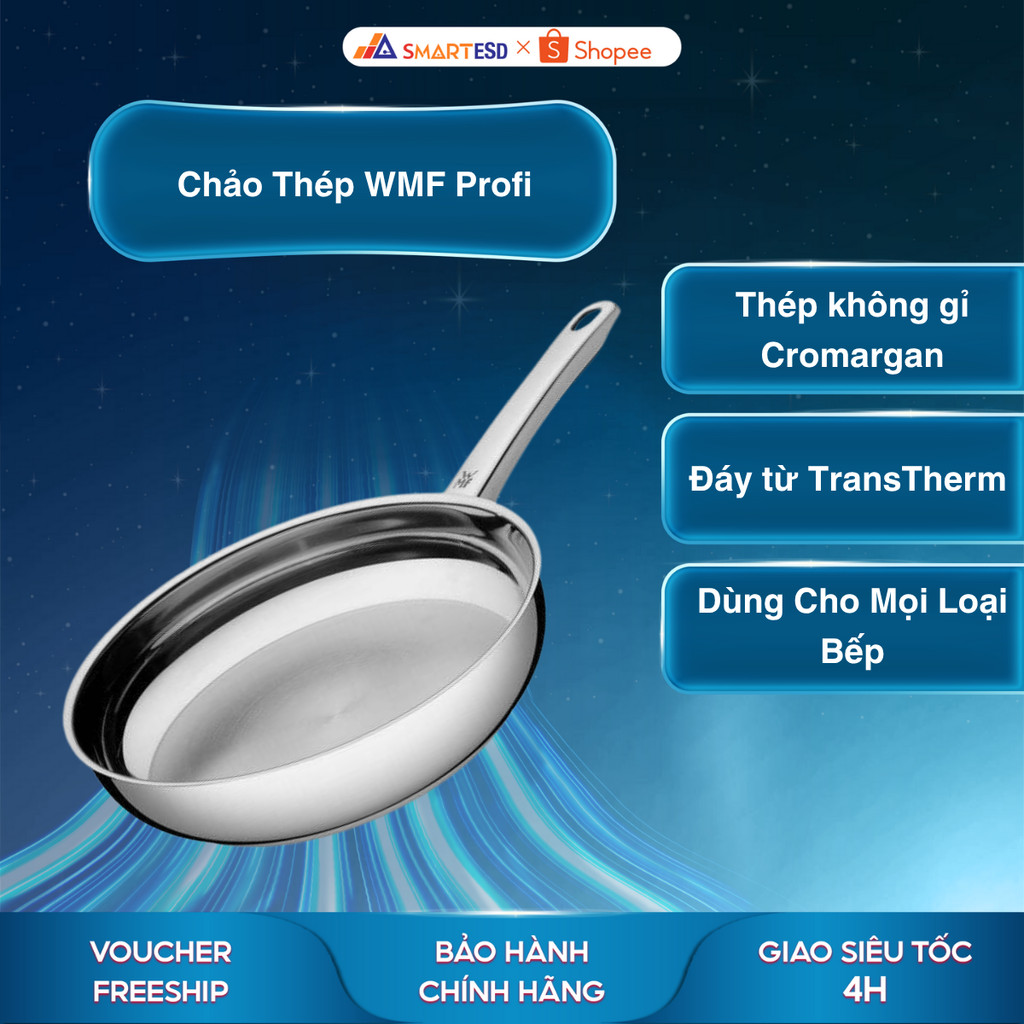 Chảo Thép WMF Profi, Chất Liệu Thép Không Gỉ, Đáy Từ Dùng Cho Mọi Loại Bếp - Hàng chính hãng