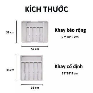 57*38cm Khay chia thìa dĩa đũa nhựa dầy dặn Hộp lưu trữ Silverware Có thể điều chỉnh Giá dao kéo có thể thu nhỏ - FE120