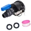 Ổ cắm hộp đựng gấp gọn nhanh hàng đầu Tap 3 đầu nam 4 Inch có tay cầm ngắt màu xanh để xả nước và tưới tiêu