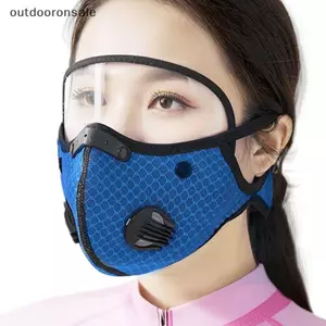 Khẩu trang đi xe đạp mới có kính & bộ lọc Carbon - Thể thao tái sử dụng cho nam FSI