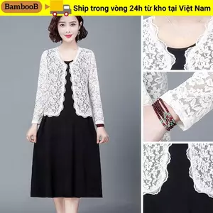 Áo Cardigan nữ mùa hè BAMBOOB, Áo sơ mi điều hòa không khí đi biển thoáng khí, Quần áo chống nắng ren hoa nhẹ cho nữ