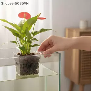 {AKIN} Cốc đựng thực vật thủy sinh bể cá 2 5 10 Cái Giá đỡ thực vật thủy canh Dễ dàng lắp ráp Môi trường rễ ổn định Trang trí bể cá {a}