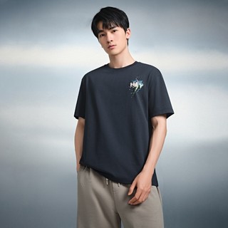[TẶNG ÁO ĐƠN TỪ 1M5] Áo thun nam HLA tay ngắn màu xanh navy - Ice feeling, thoáng & co giãn