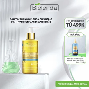 Dầu tẩy trang Bielenda Cleansing Oil Hyaluronic acid làm sạch sâu, dưỡng ẩm cho da thường, da khô 140ml