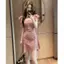 Mùa hè Phong cách mới kiểu Pháp Retro Slimer Look Polka Dot Classy Dress Thời trang Váy chữ A cao cấp Niche Slim-fit