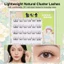 6 Hàng Lông Mi Giả Siêu Mỏng - Không Keo Đen C Curl 9-13mm Chiều Dài Hỗn Hợp Nhẹ