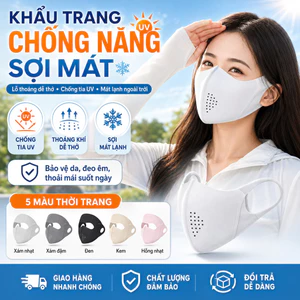 🔥Giá sốc🔥Khẩu trang chống nắng Hyaluronic lỗ thoáng|Khẩu trang chống nắng ngoài trời sợi mát|khẩu trang chống tia UV