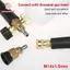 PWSEND 1 Bộ Khớp nối ống, Khớp nối ống đồng M14x1.5mm, Vòi phun bọt bền Chèn 1 / 4 M14 Đầu nối nhanh cho máy giặt áp suất cao