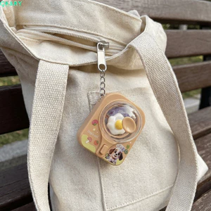 QEARY Hoạt Hình Sáng Tạo Móc Khóa, Giảm Lo Âu Vui Nhộn Clicker Mini Trứng Flipper Móc Khóa, Sáng Tạo Vui Vẻ Dễ Thương Cảm Giác Fidget Thời Trang Đơn Giản Giảm Căng Thẳng Clicker Mặt Dây Chuyền Vượt Qua Thời Gian