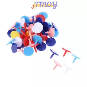TMOY 50 Cái / Pa Golf Ball Mark Di Động Hình Tròn Nhựa Phẳng Bóng Golf Vị Trí Đánh Dấu Màu Ngẫu Nhiên Phụ Kiện Golf TMOY