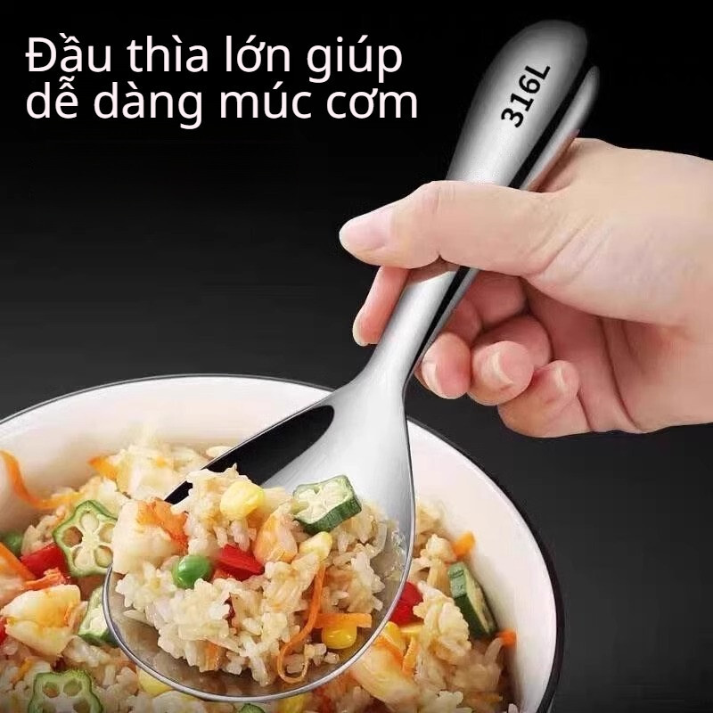 🔥Giá sốc🔥Thìa cơm inox gia dụng/Muỗng chống dính lớn/muỗng ăn cơm/muỗng ăn cơm độc lạ/Muỗng Cơm Chống Dính